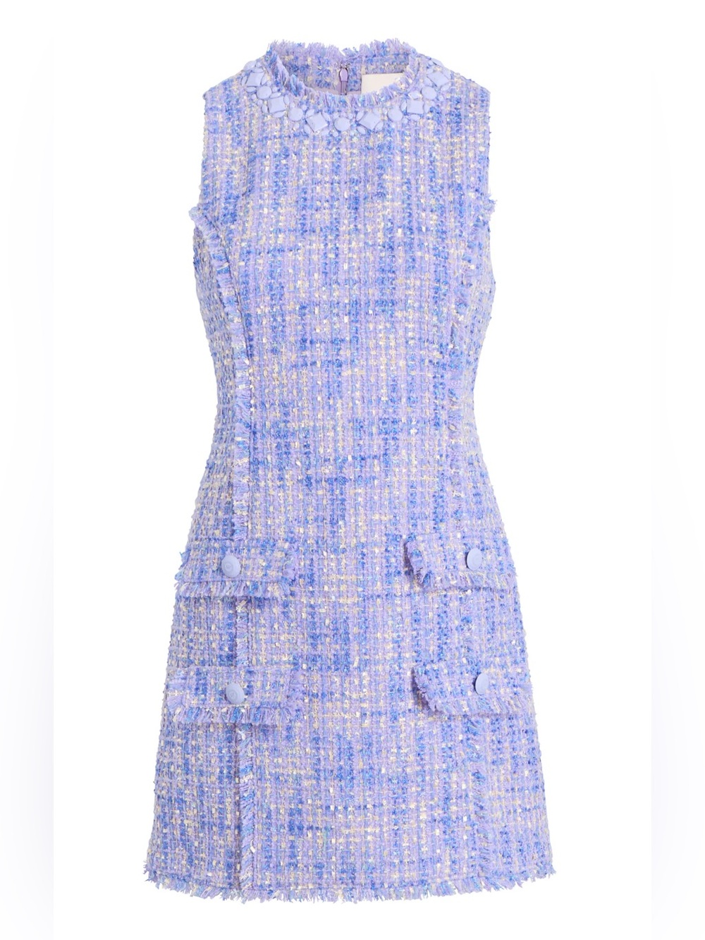 cinq à sept Lavender Tweed Mini Dress